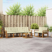 Set vanjskih sofa 7 kom. Prirodna i krem