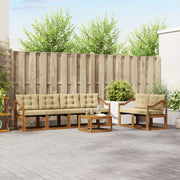 Set vanjskih sofa 7 kom. Prirodna i bež