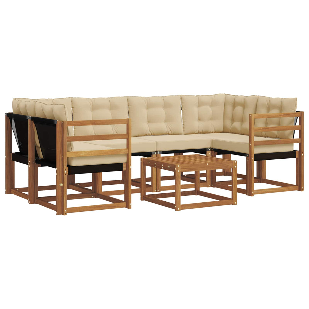 Set vanjskih sofa 7 kom. Prirodna i bež