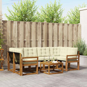 Set vanjskih sofa 7 kom. Prirodna i krem