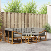 Set vanjskih sofa 7 kom. Prirodna i svijetlo siva