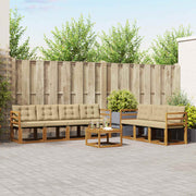 Set vanjskih sofa 8 kom. Prirodna i bež