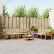 Set vanjskih sofa 8 kom. Prirodna i bež