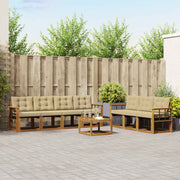 Set vanjskih sofa 8 kom. Prirodna i bež
