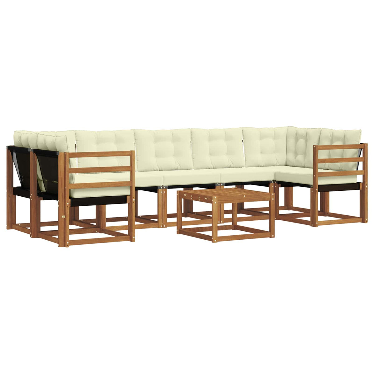 Set vanjskih sofa 8 kom. Prirodna i krem