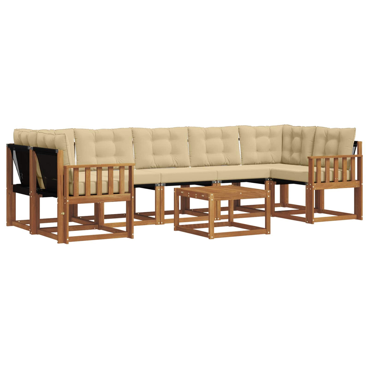 Set vanjskih sofa 8 kom. Prirodna i bež