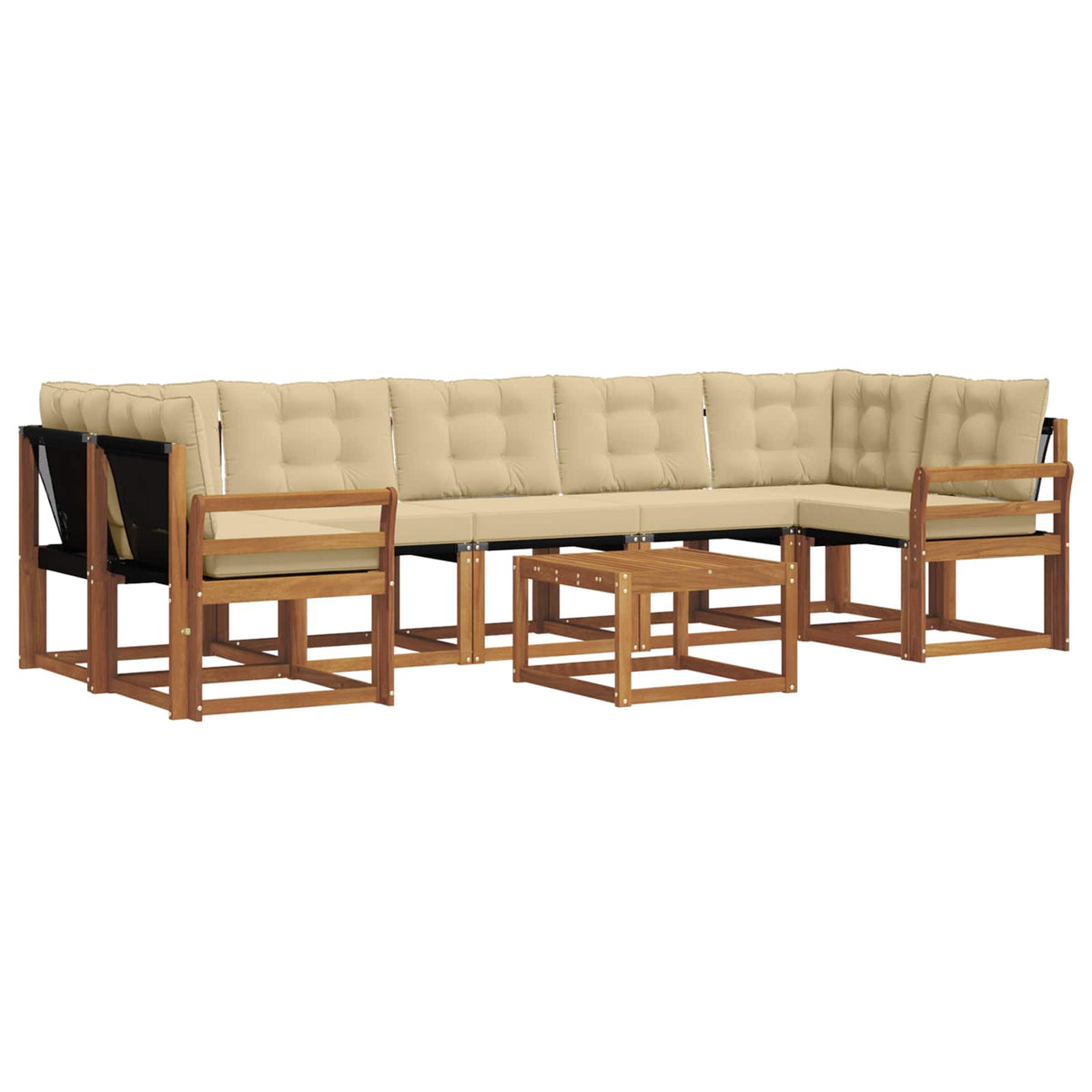 Set vanjskih sofa 8 kom. Prirodna i bež