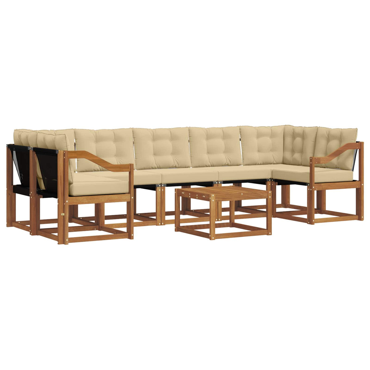 Set vanjskih sofa 8 kom. Prirodna i bež