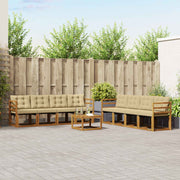 Set vanjskih sofa 9 kom. Prirodna i bež