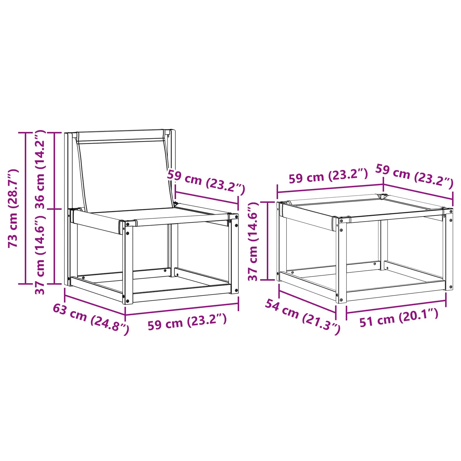 Set vanjskih sofa s jastukom 6 pcs Prirodna i crna