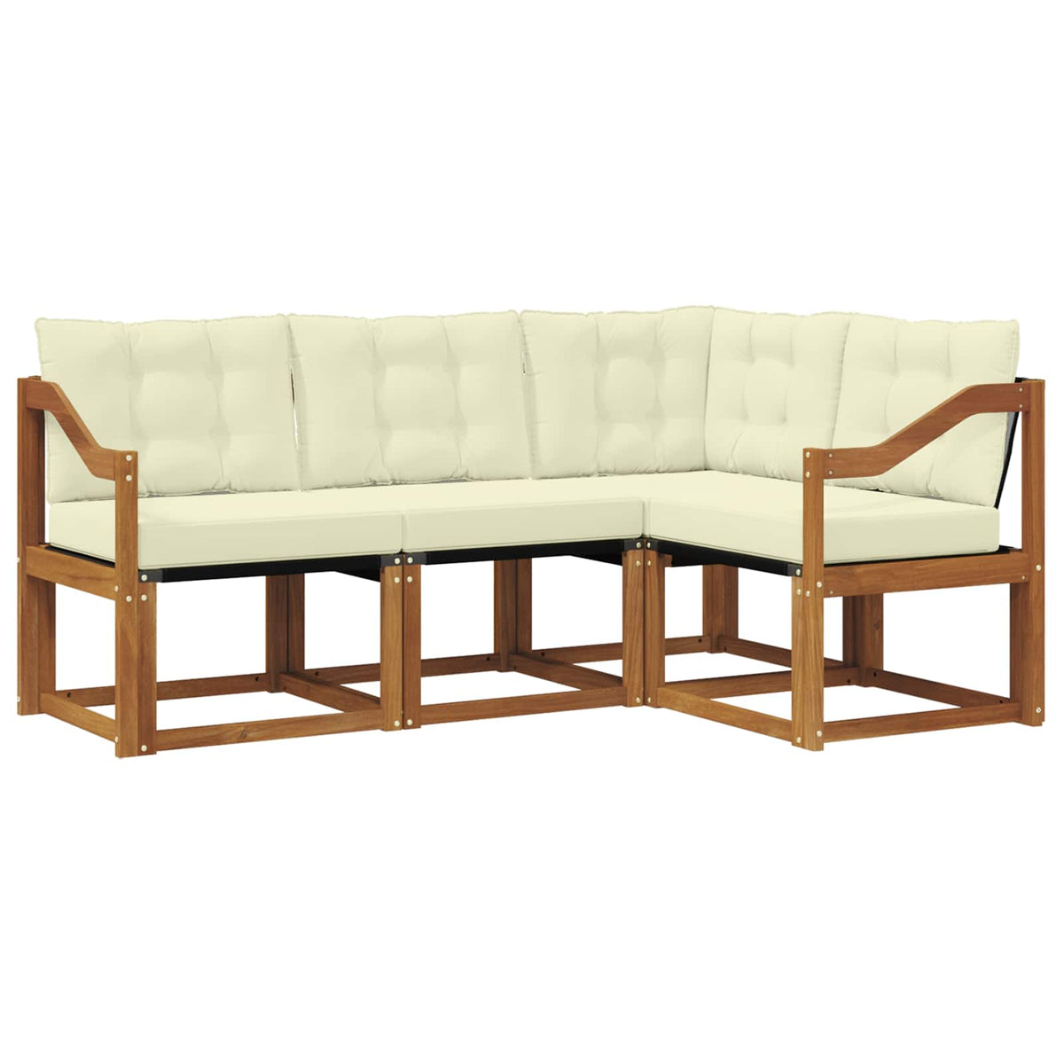Set vanjskih sofa 4 kom. Prirodna i krem