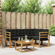 Set vanjskih sofa 5 pcs Prirodna i crna