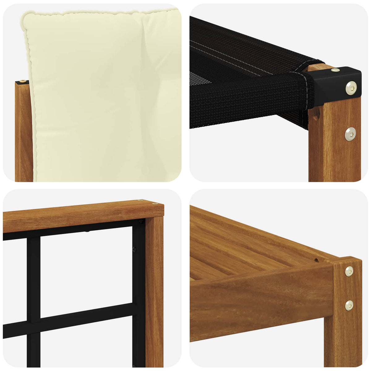 Set vanjskih sofa 5 kom. Prirodna i krem
