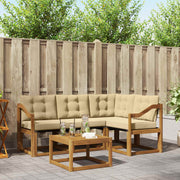 Set vanjskih sofa 5 kom. Prirodna i bež