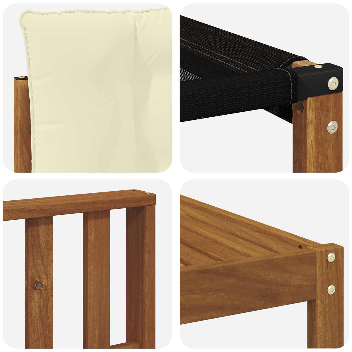 Set vanjskih sofa 6 kom. Prirodna i krem