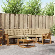 Set vanjskih sofa 6 kom. Prirodna i bež