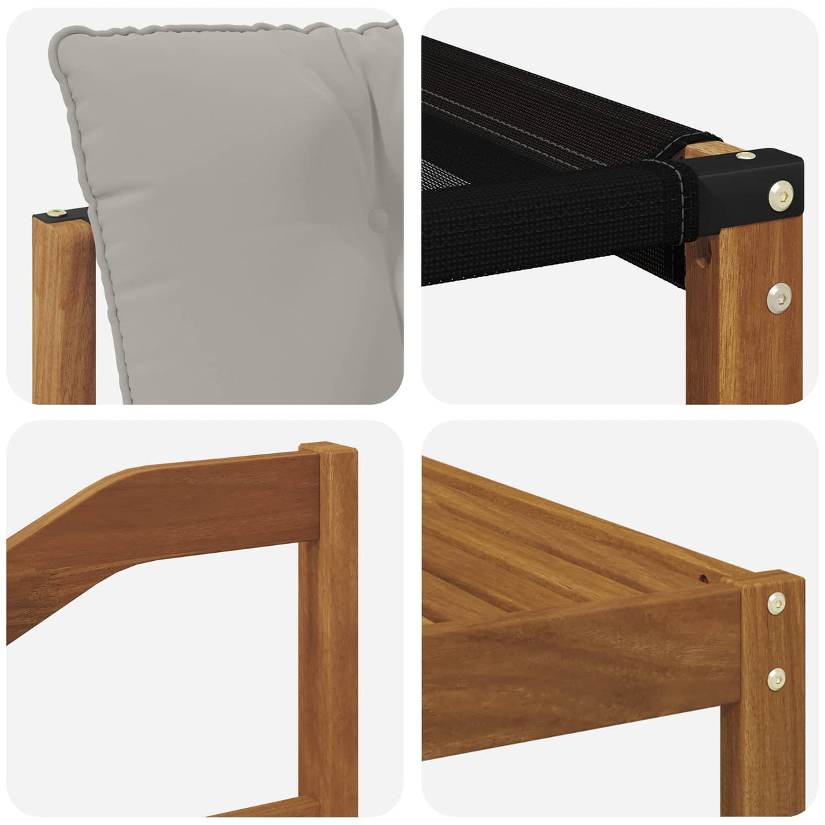 Set vanjskih sofa 7 kom. Prirodna i svijetlo siva