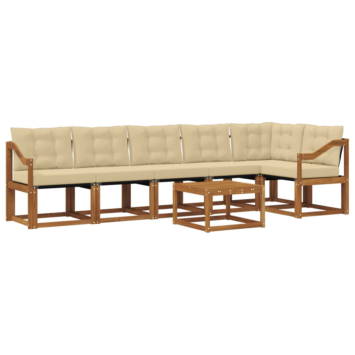 Set vanjskih sofa 7 kom. Prirodna i bež