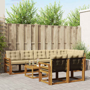 Set vanjskih sofa 9 kom. Prirodna i bež