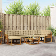 Set vanjskih sofa 8 kom. Prirodna i bež