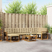 Set vanjskih sofa 8 kom. Prirodna i bež