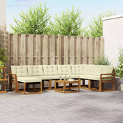 Set vanjskih sofa 9 kom. Prirodna i krem