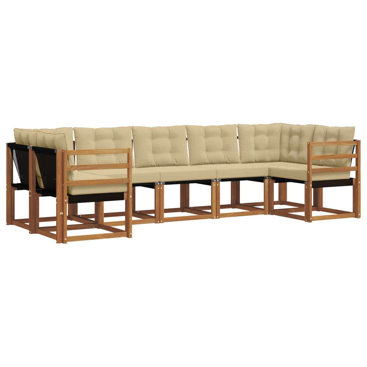Set vanjskih sofa 7 kom. Prirodna i bež