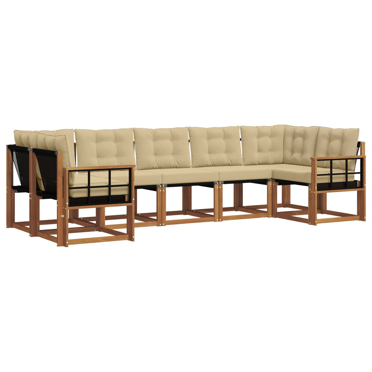 Set vanjskih sofa 7 kom. Prirodna i bež