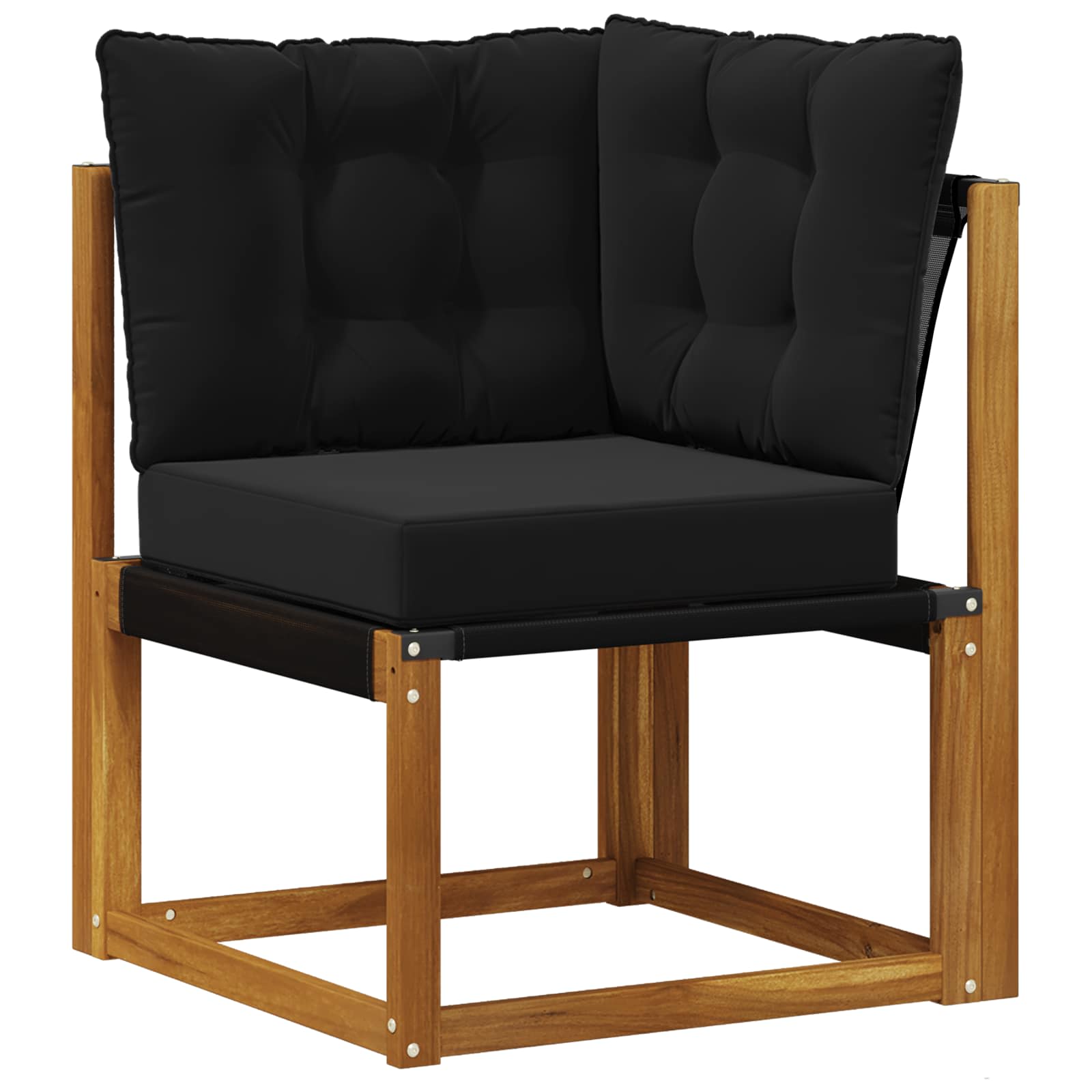 Set vanjskih sofa s jastukom 11 pcs Prirodna i crna