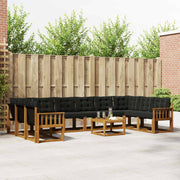 Set vanjskih sofa s jastukom 11 pcs Prirodna i crna