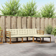 Set vanjskih sofa 4 kom. Prirodna i krem
