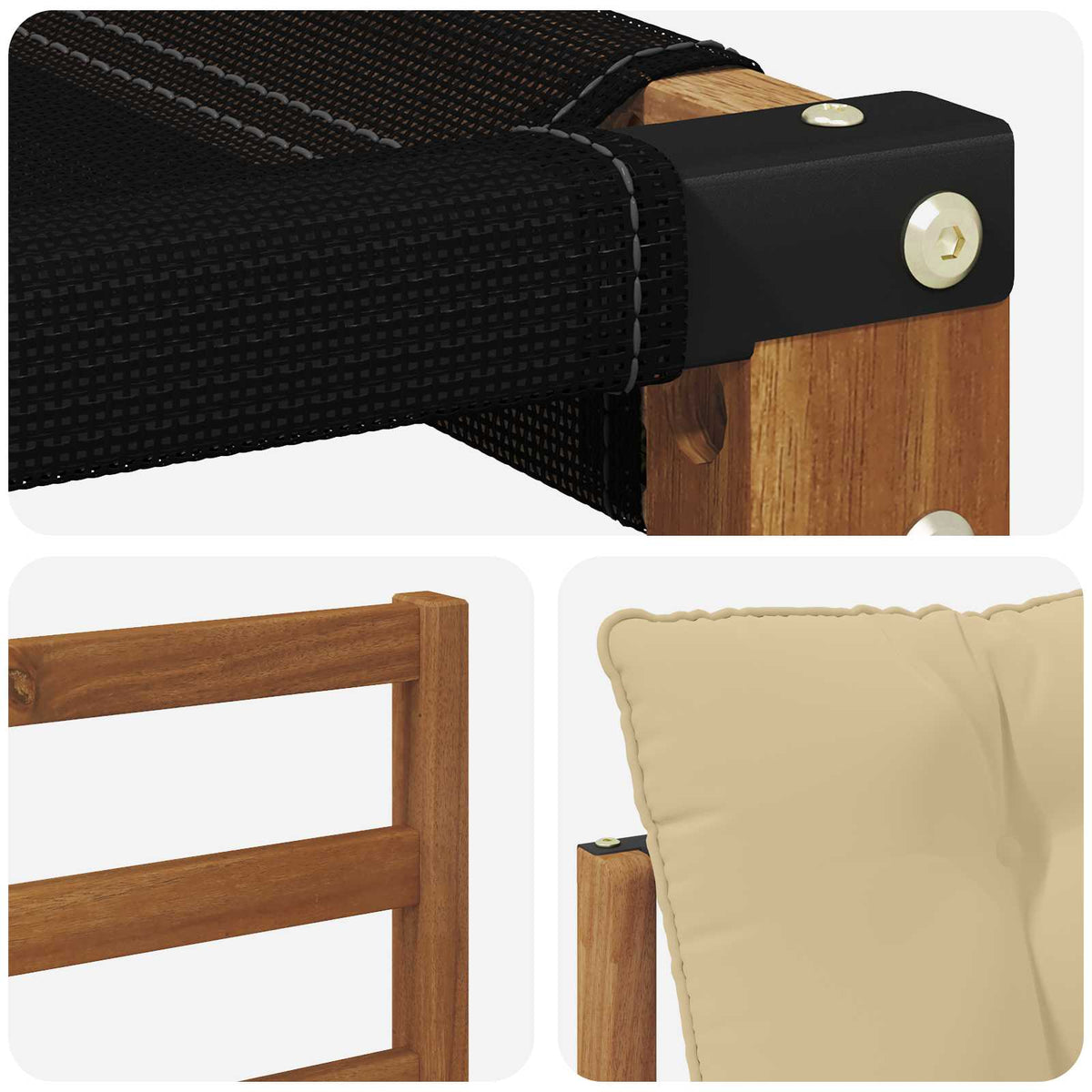 Set vanjskih sofa 4 kom. Prirodna i bež