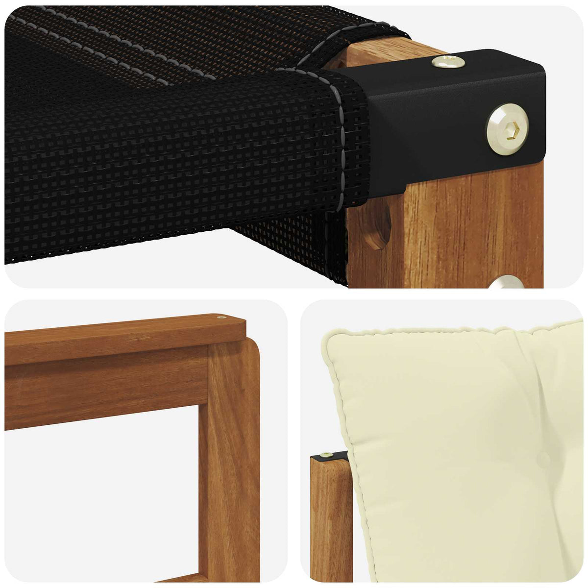Set vanjskih sofa 4 kom. Prirodna i krem