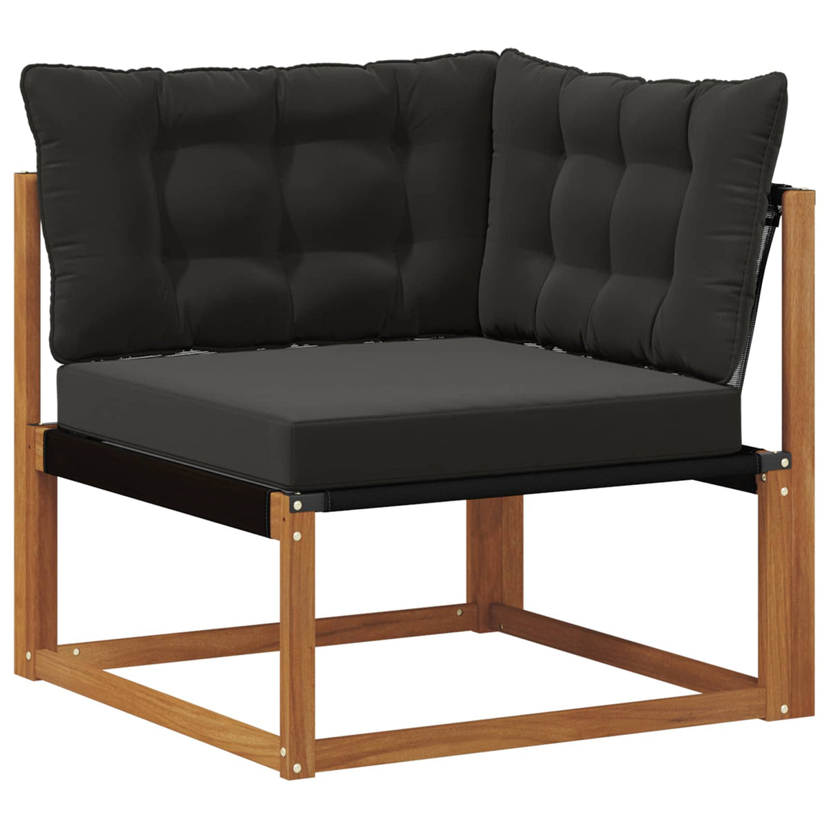 Set vanjskih sofa 7 kom. Prirodna i crna