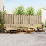 Set vanjskih sofa 22 pcs Prirodna i bež Čvrsto drvo akacije