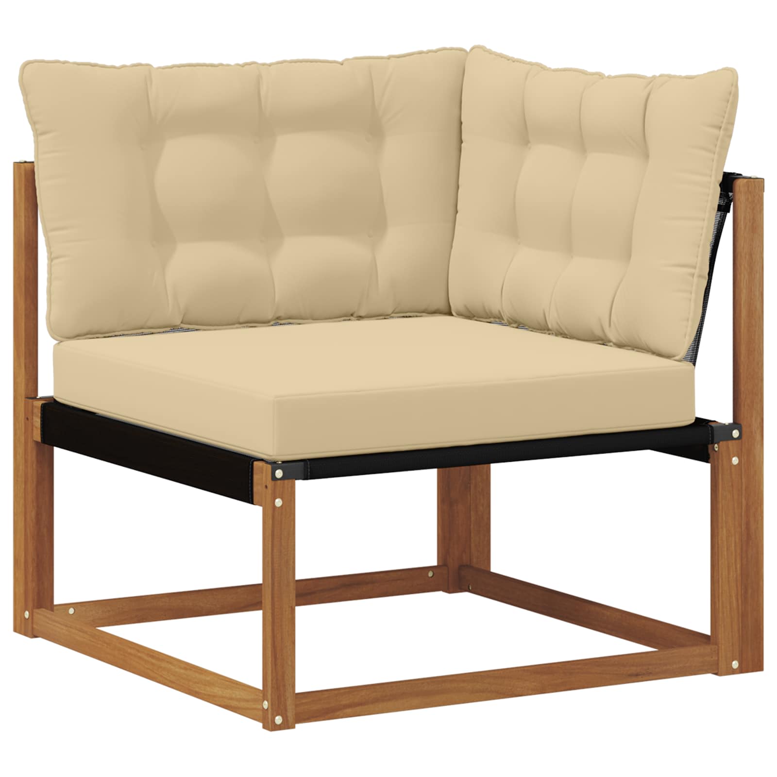Set vanjskih sofa 22 pcs Prirodna i bež Čvrsto drvo akacije