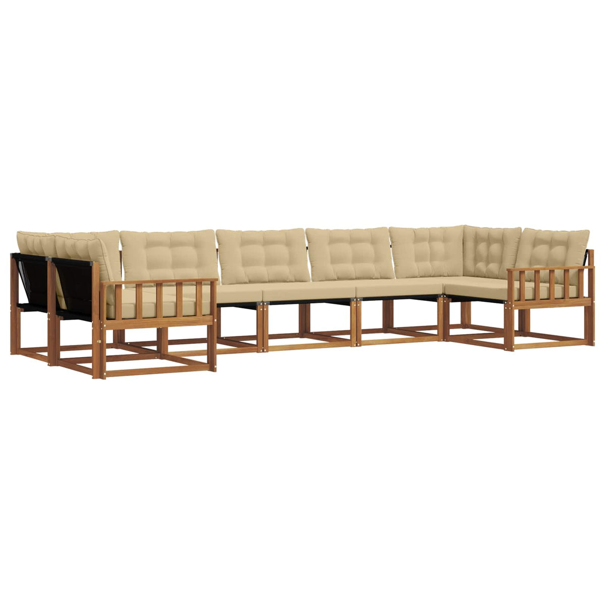 Set vanjskih sofa 7 kom. Prirodna i bež