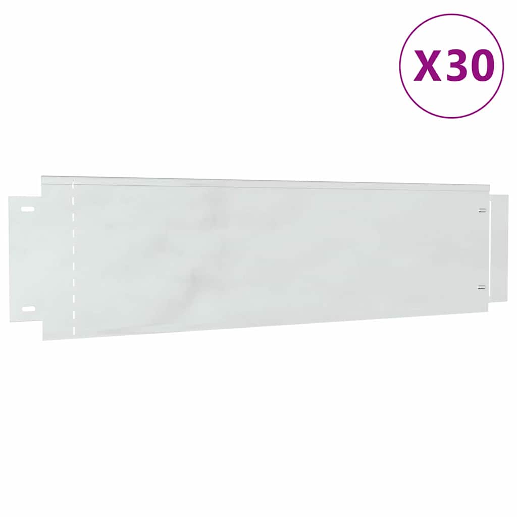 Rubnjaci za travnjak 30 pcs Srebrno 100 x 25 x 0,07 cm
