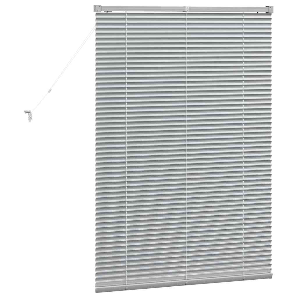 Venecijanski zastore Srebrno 130 x 95 cm Aluminij
