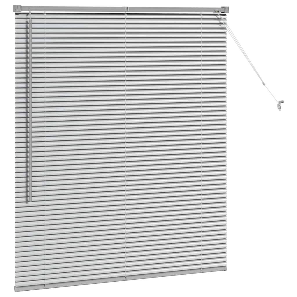 Venecijanski zastore Srebrno 130 x 120 cm Aluminij