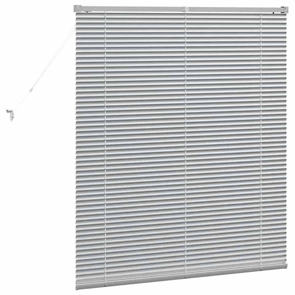 Venecijanski zastore Srebrno 130 x 120 cm Aluminij