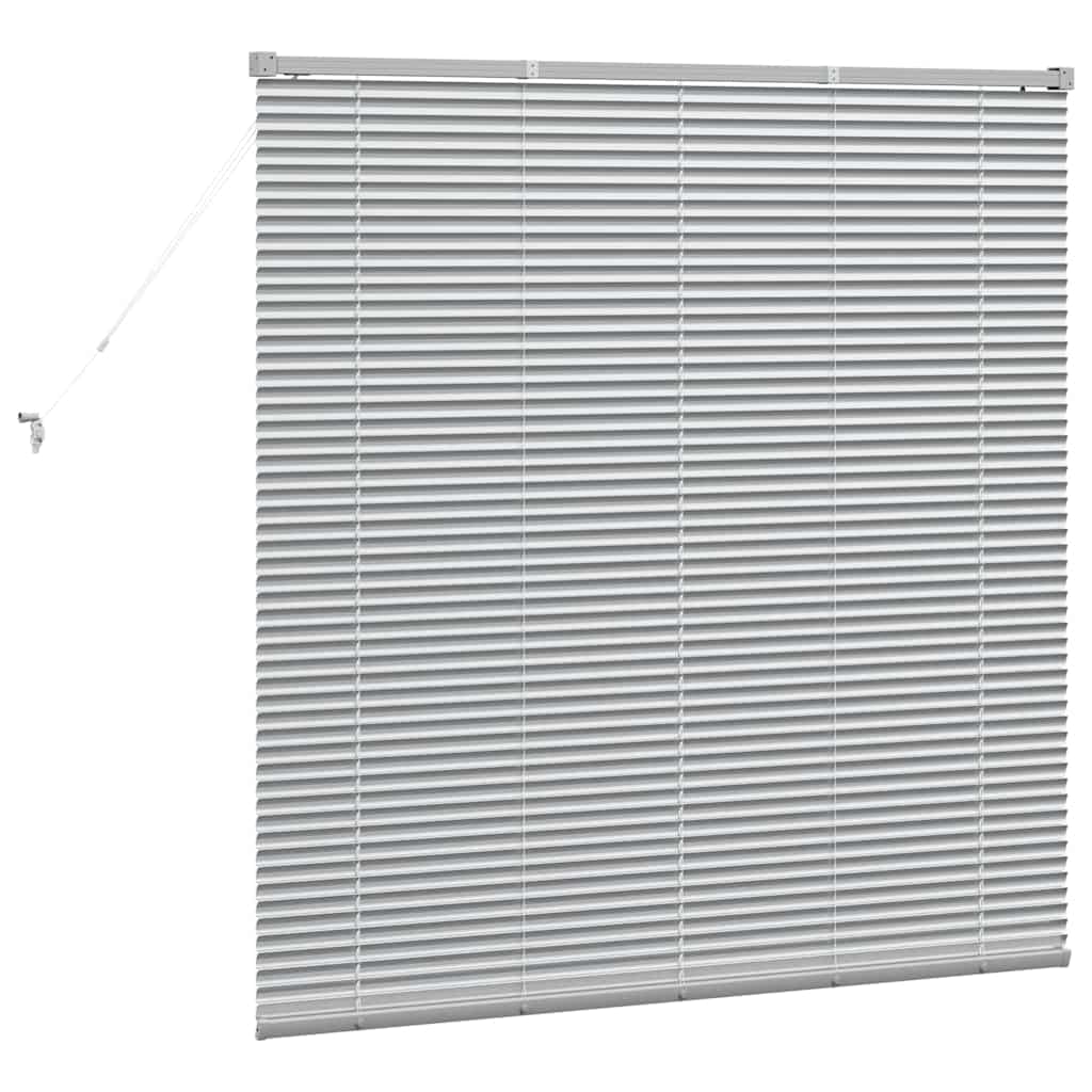 Venecijanski zastore Srebrno 130 x 125 cm Aluminij