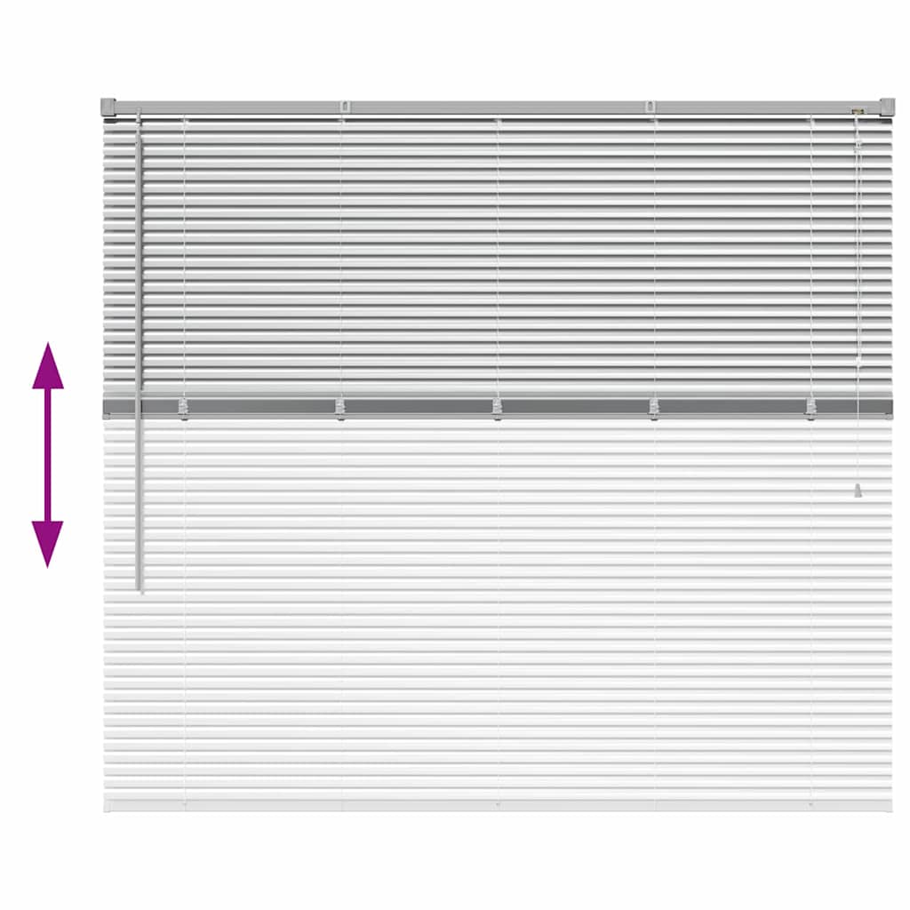Venecijanski zastore Srebrno 130 x 150 cm Aluminij