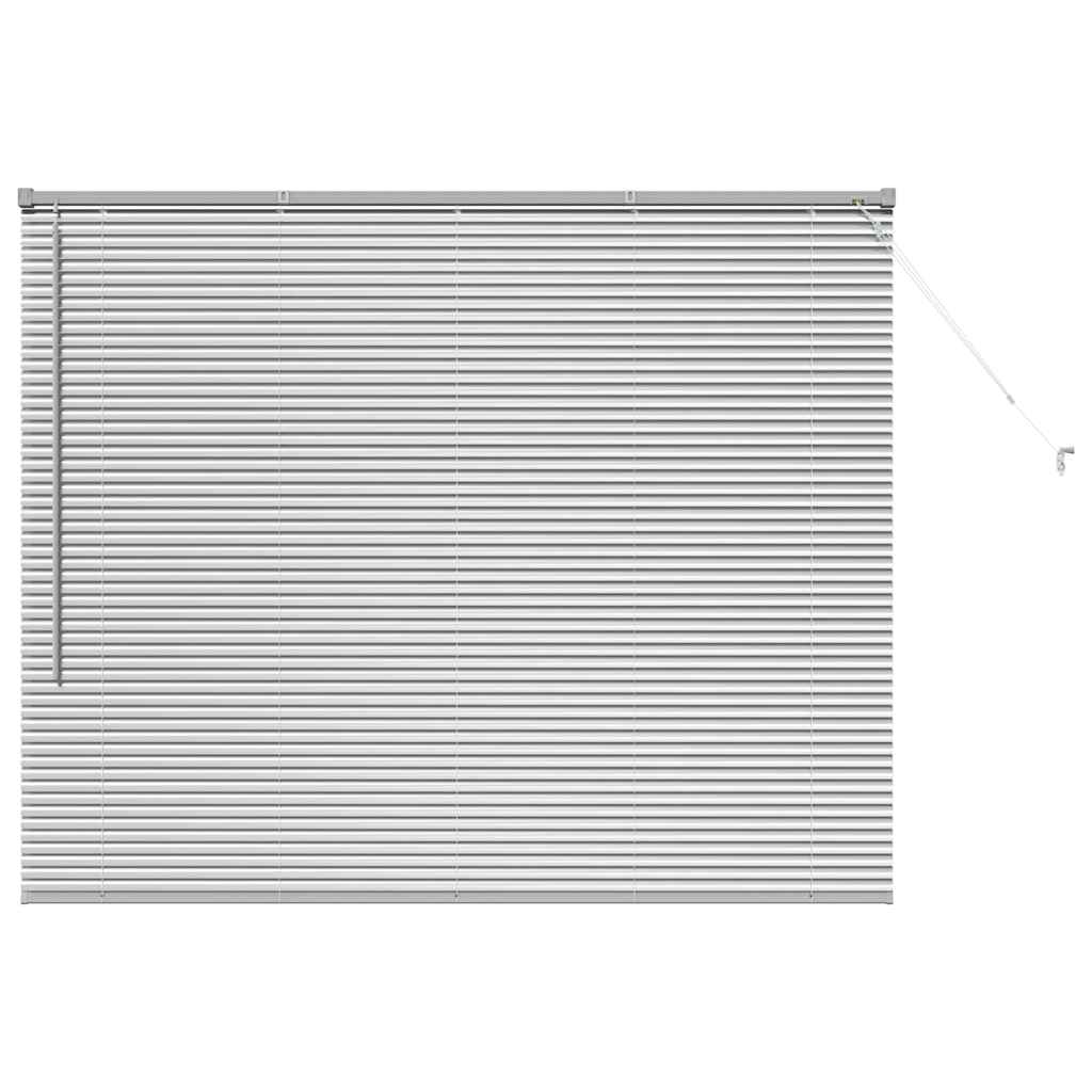 Venecijanski zastore Srebrno 130 x 155 cm Aluminij