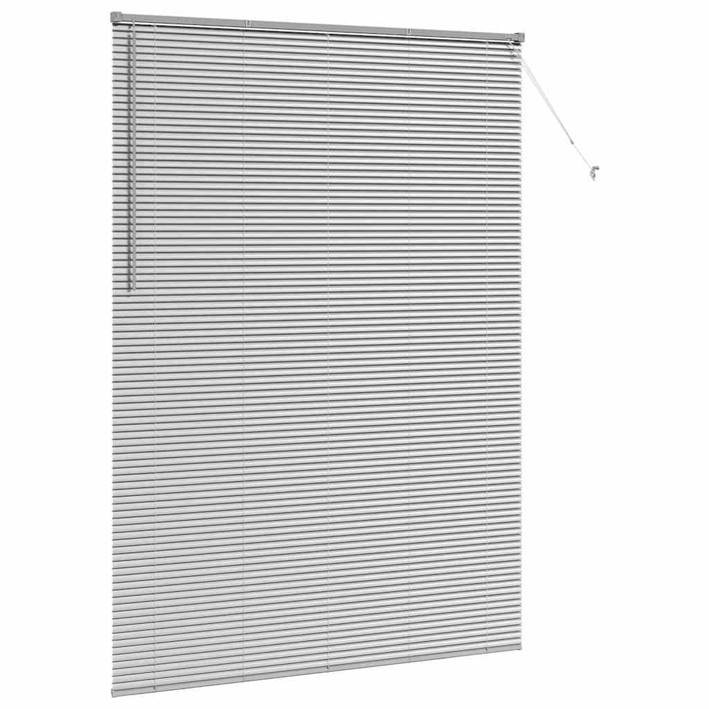 Venecijanski zastore Srebrno 220 x 160 cm Aluminij