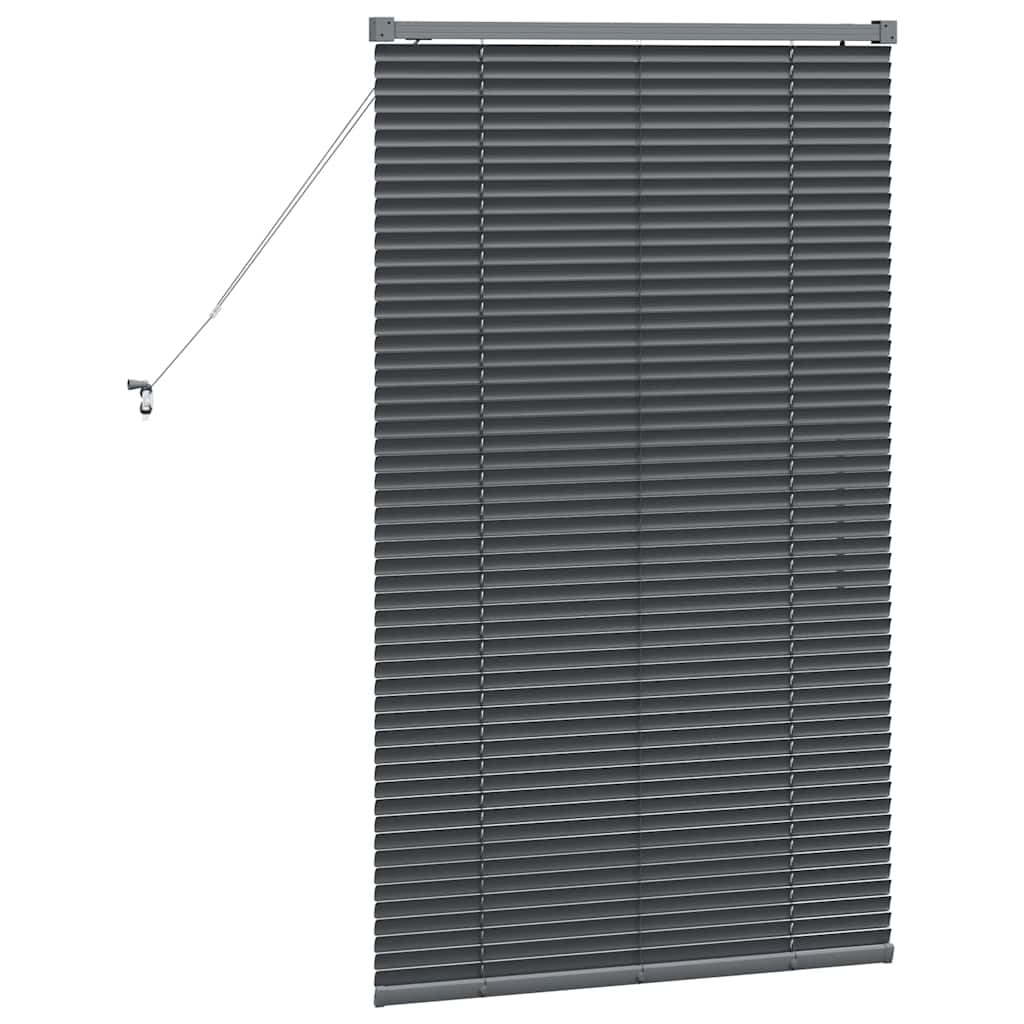 Venecijanski zastore Tamno siva 130 x 80 cm Aluminij