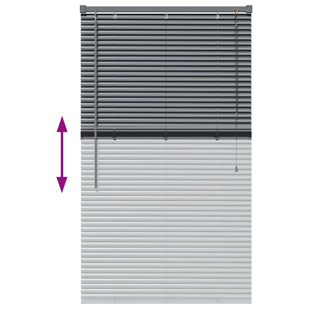 Venecijanski zastore Tamno siva 130 x 80 cm Aluminij