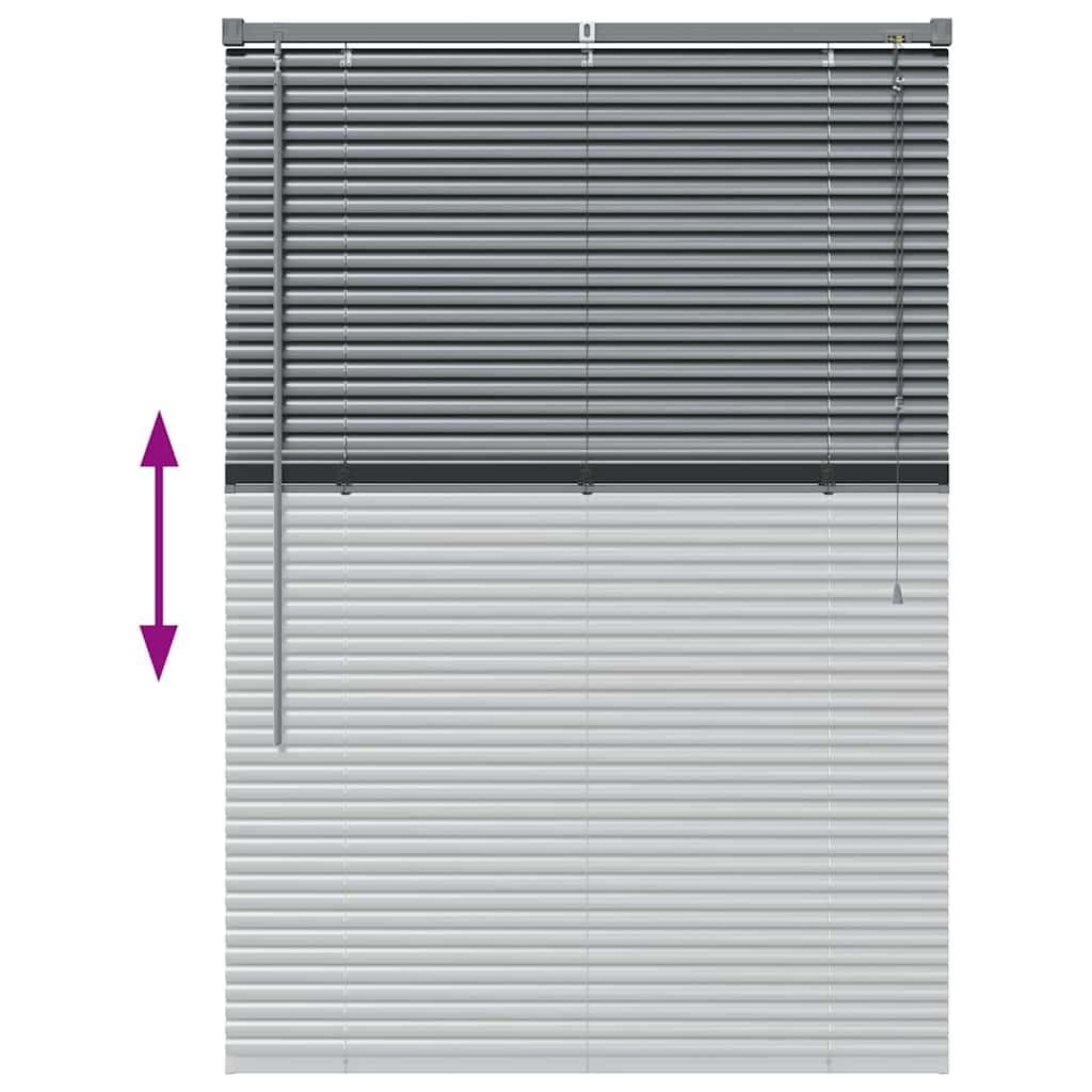 Venecijanski zastore Tamno siva 130 x 85 cm Aluminij