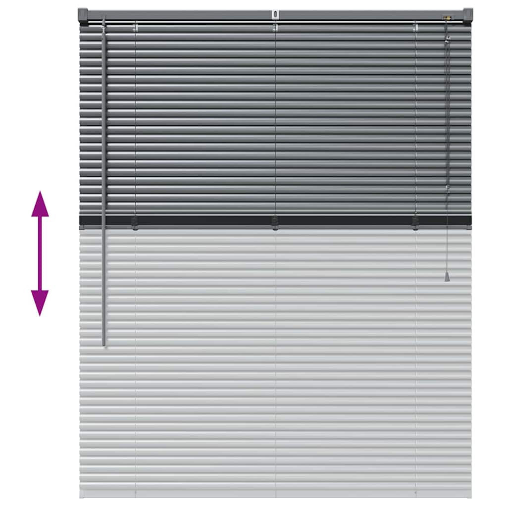 Venecijanski zastore Tamno siva 130 x 100 cm Aluminij