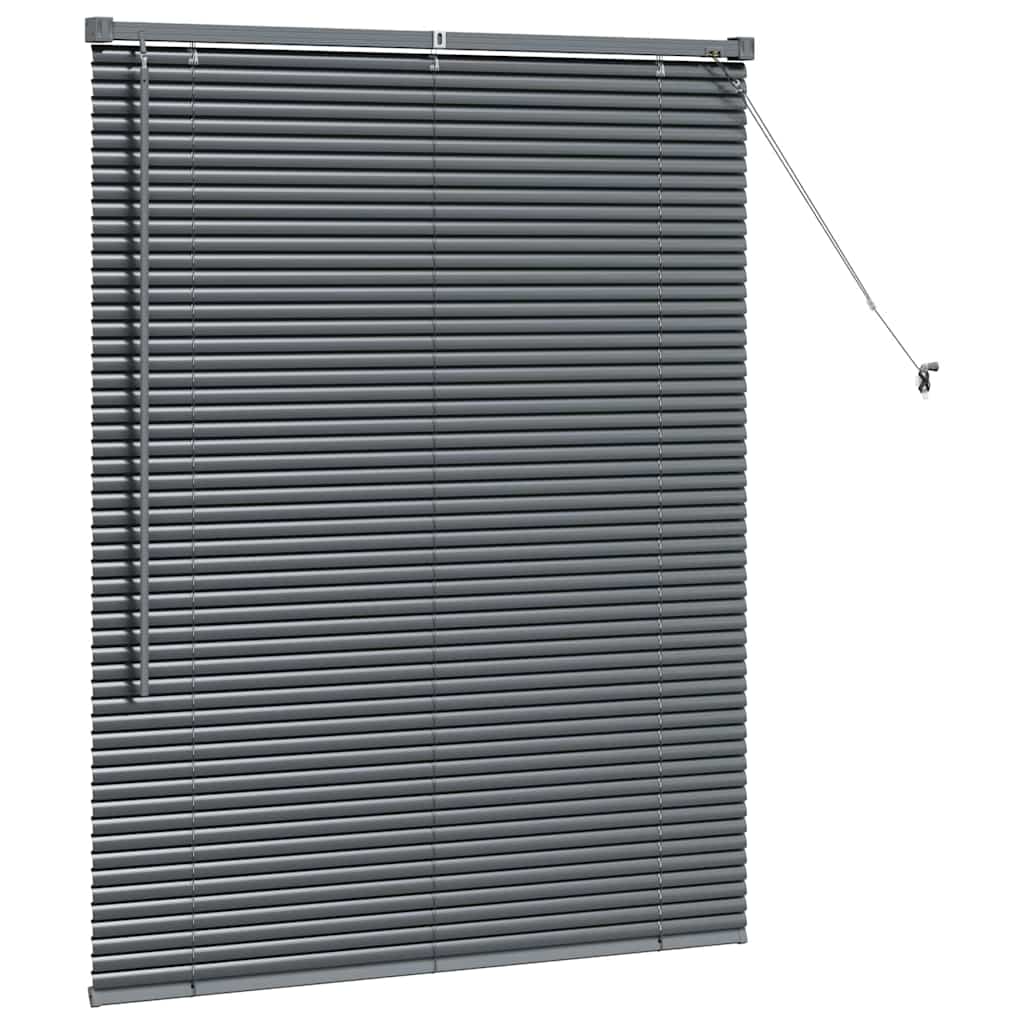 Venecijanski zastore Tamno siva 130 x 105 cm Aluminij